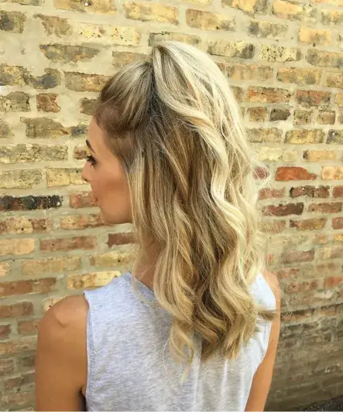 high-pony-half-up